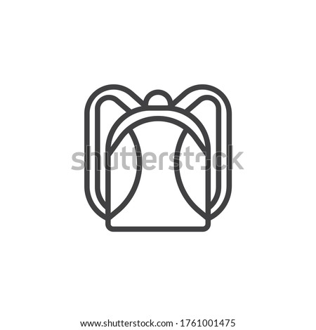 School bag line icon. linear style sign for mobile concept and web design. Backpack, rucksack outline vector icon. Symbol, logo illustration. Vector graphics