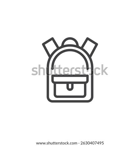 School Bag line icon. linear style sign for mobile concept and web design. School backpack outline vector icon. Symbol, logo illustration. Vector graphics