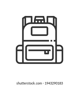 Schultaschen-Linie-Symbol 