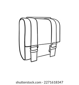 School bag line simplicity illustration design