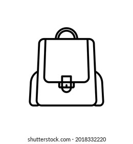 Bolso escolar. Bolsa en línea. De vuelta a la escuela. El diseño de la escuela en línea.