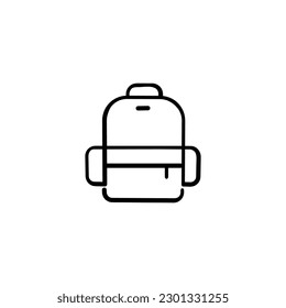 School Bag Line Style Icon Design