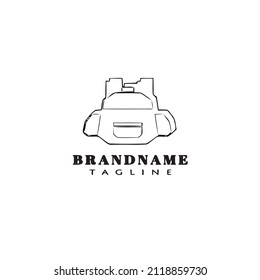 school bag logo cartoon icon design modern vector illustration