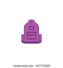 school bag logo icon design with 3d style