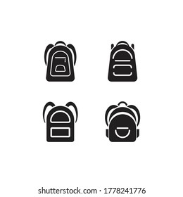 school bag logo icon vector illustration
