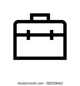 School bag mini line, icon, background and graphic. The icon is black and white, linear  flat, vector, pixel perfect, minimal, suitable for web and print. 