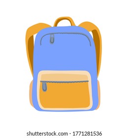 Schultasche auf weißem Hintergrund
