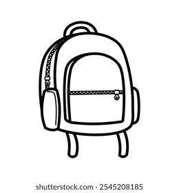 Schultasche auf weißem Hintergrund