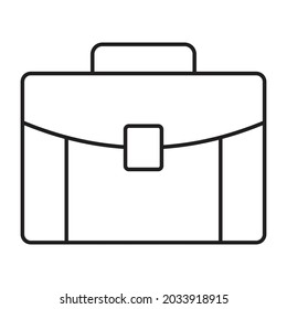 school bag Outline bold Vector Icon which can be easily modified or Edited 