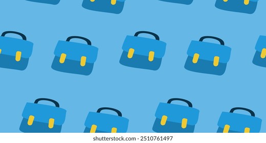 School Bag Pattern Background. School Bag and Education Themed Background. Back to school Background. Back to school theme pattern.