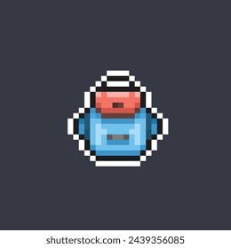 school bag in pixel art style