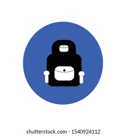 School bag simple illustration clip art vector