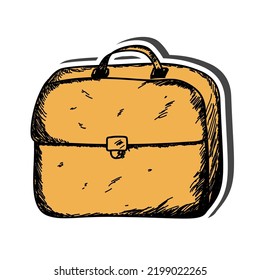 Etiqueta de bolsos escolares con sombra sobre el tema de la educación. De vuelta a la escuela. Ilustración vectorial.