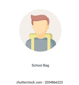 Schultasche oder Studentensymbolkonzept
