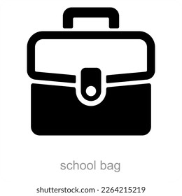 Schultasche und Studiensymbol-Konzept