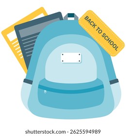 School bag and supplies, study and go back to school