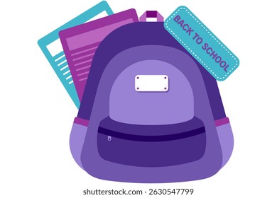 School bag and supplies, study and go back to school
