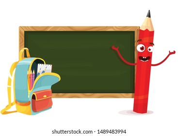 school bag with school supplies vector illustration