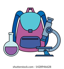 school bag supply with microscope and tube test