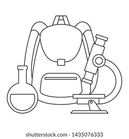 school bag supply with microscope and tube test