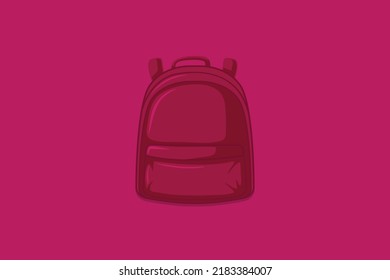 school bag vector art "illustration" "pink"