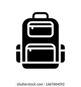School Bag vector, Back to school solid style icon