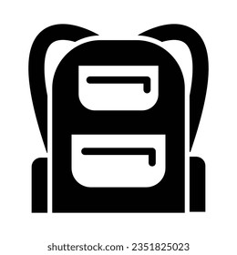 School Bag Vector Glyph Icon For Personal And Commercial Use.
