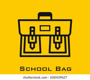 School bag vector icon