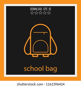 school bag vector icon
