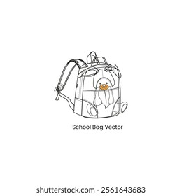 School bag vector icon EPS10