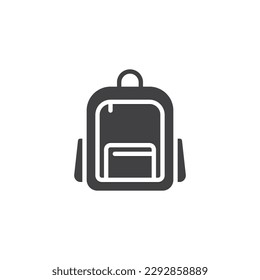 School bag vector icon. School Bag filled flat sign for mobile concept and web design. Backpack glyph icon. Symbol, logo illustration. Vector graphics