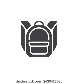 School bag vector icon. filled flat sign for mobile concept and web design. Backpack glyph icon. Symbol, logo illustration. Vector graphics