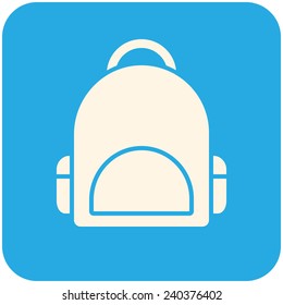 School bag, vector icon flat design