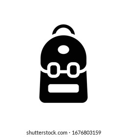 School Bag Vektorillustration Icon glyph Stil Illustration.