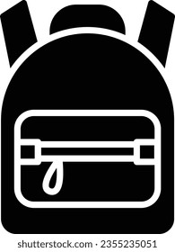 School Bag Vector Icon Glyph Style