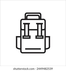 school bag vector icon line template