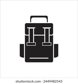 school bag vector icon line template