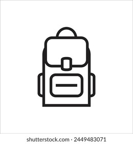 school bag vector icon line template