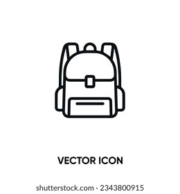 School bag vector icon. Modern, simple flat vector illustration for website or mobile app. Bag symbol, logo illustration. Pixel perfect vector graphics	