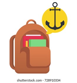 School bag vector illustration