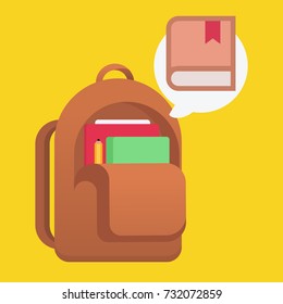 School bag vector illustration