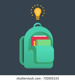 School bag vector illustration