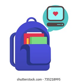 School bag vector illustration