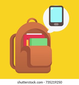 School bag vector illustration