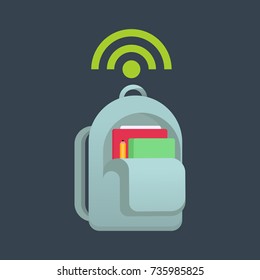 School bag vector illustration