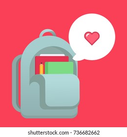 School bag vector illustration