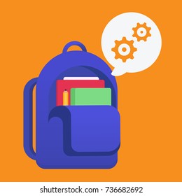 School bag vector illustration