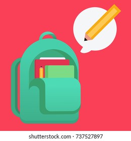 School bag vector illustration