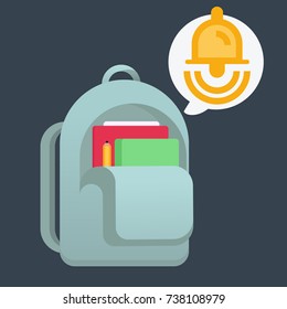 School bag vector illustration