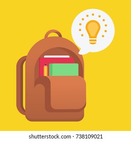 School bag vector illustration